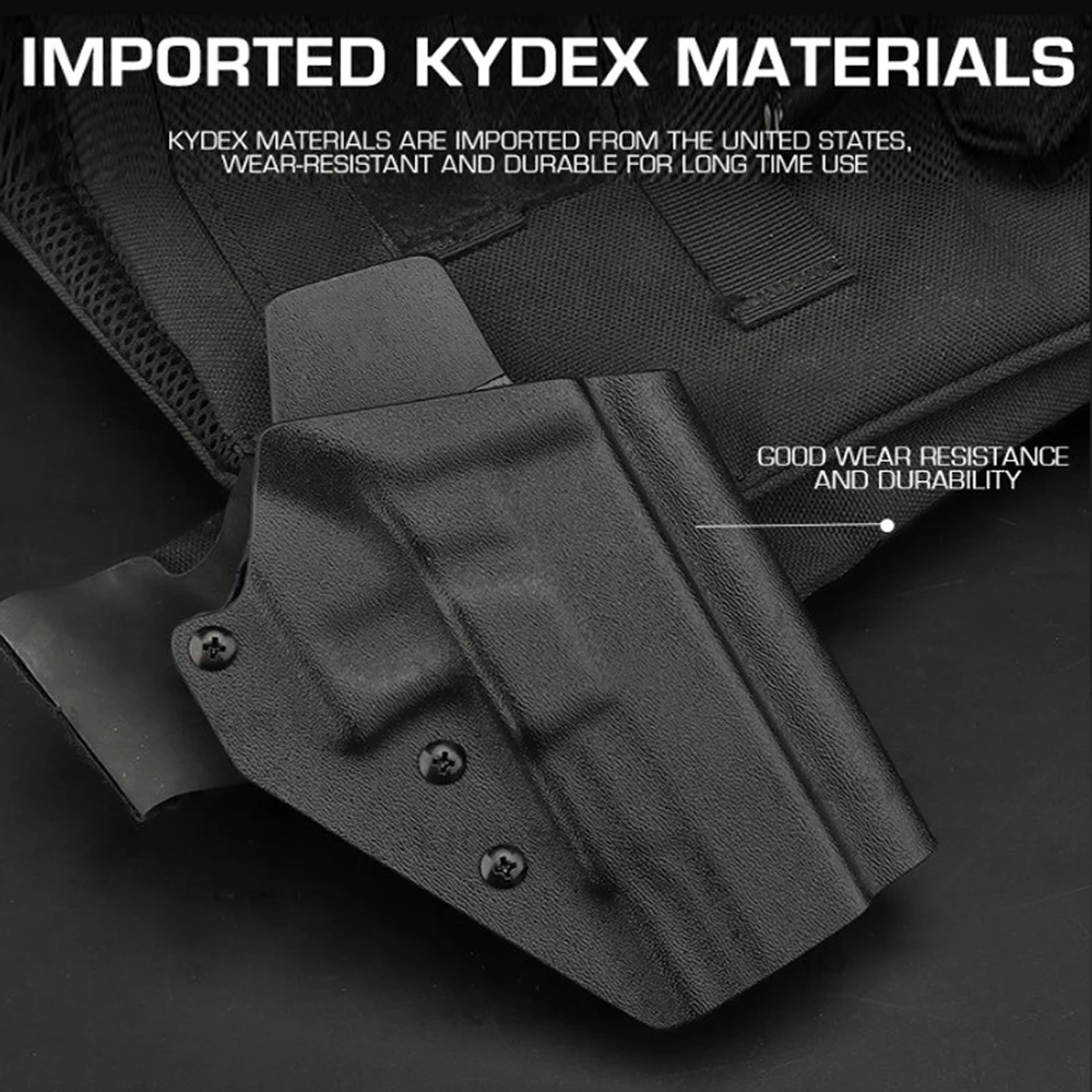 Kydex-funda de pistola táctica ligera, manga de tracción rápida para Glock 43/43X, accesorios de caza y Paintball Airsoft - imagen 2