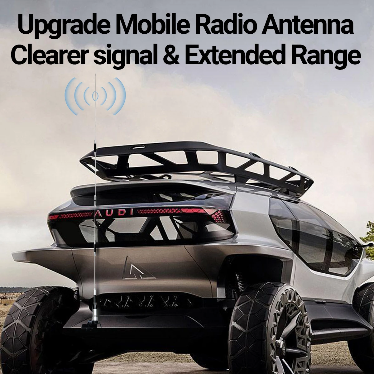 ABBREE AR-7900 antena de Radio móvil de doble banda VHF UHF antena de alta ganancia de acero inoxidable SG 7900 para AR-M70 BJ-218 QYT Radio de coche - imagen 4