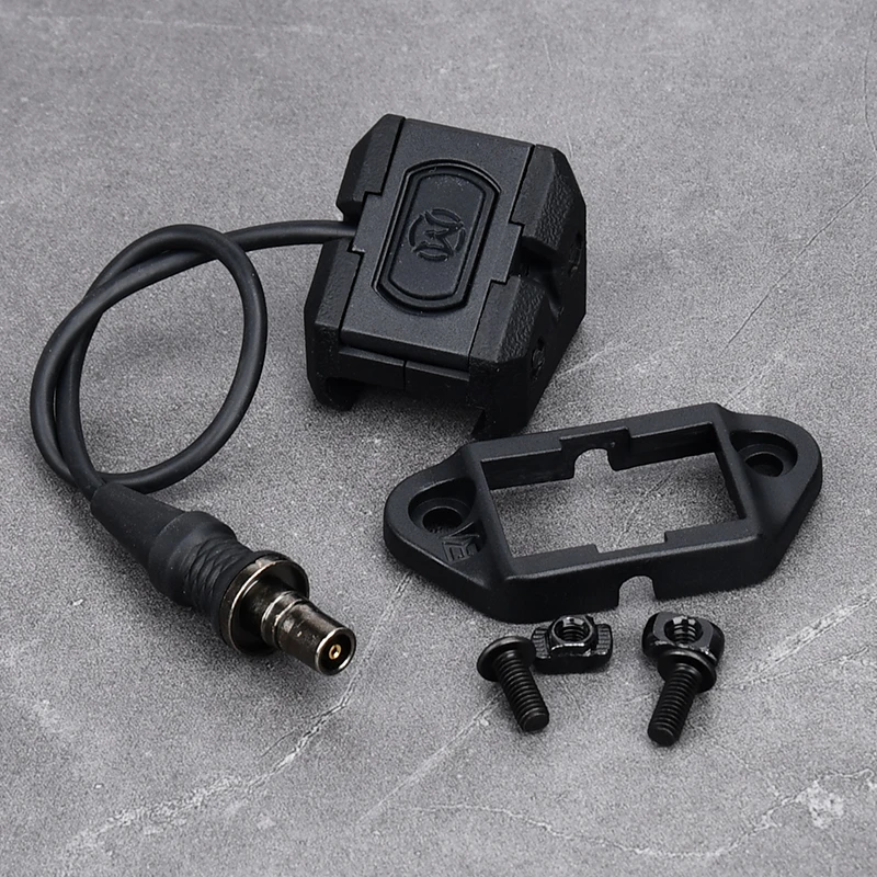 Interruptor de presión Modbutton táctico Airsoft compatible con linterna Surefir M300 M600 riel de 20mm MLOK KEYMOD PEQ DBAL NGAL 2,5 enchufe láser - imagen 3