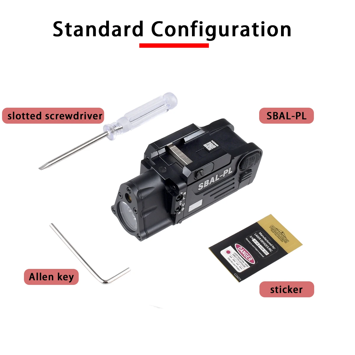 Linterna táctica SBAL PL, indicador láser, punto rojo, pistola láser verde, lámpara de explorador, luz de Airsoft, luz de Metal - imagen 5