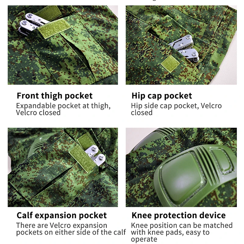 Pantalones deportivos tácticos al aire libre para hombres, pantalones de trabajo transpirables resistentes al desgaste, pantalones para correr, senderismo, ropa de camuflaje para pesca - imagen 5