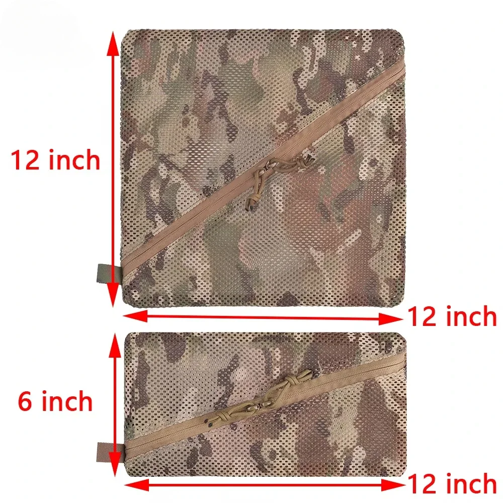 Bolsa de malla de estilo táctico, paquete de reciclaje para desorden, ropa de viaje para acampar al aire libre, bolsa de almacenamiento de sombreros, transpirable, de secado rápido, 3 tallas - imagen 4