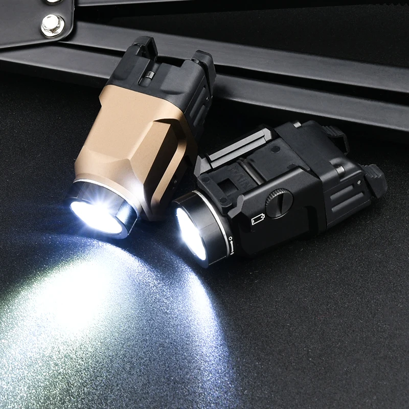 WADSN Tactics Metal TR7 linterna fuerte LED 800 lúmenes arma luz estroboscópica Flash caza para GLOCK 17 19 ajuste 20mm Rail X300 SF - imagen 5