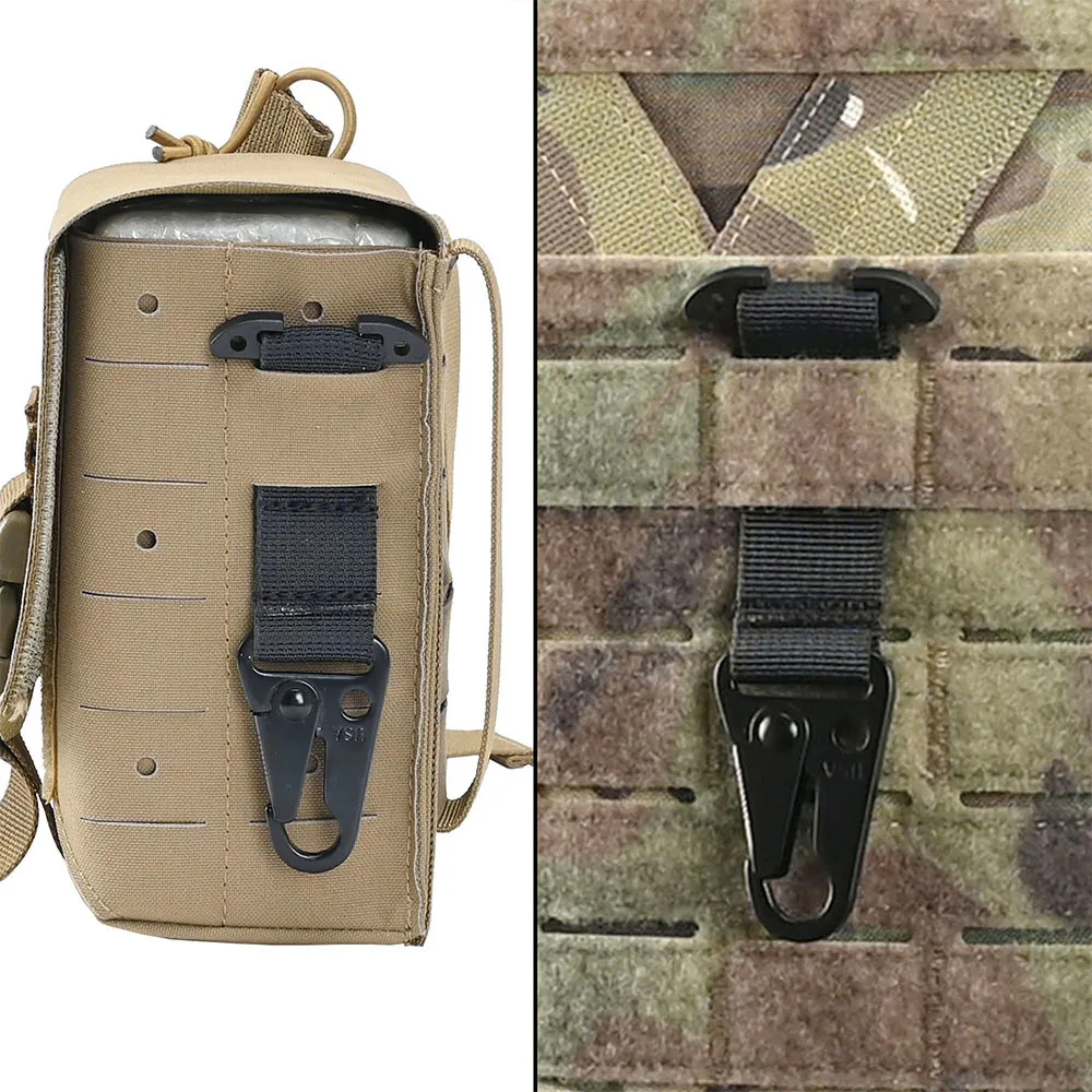 Gancho de choque táctico colgante, mosquetón de montaje en T, Clip de correas Molle, ICB con montaje en T, accesorios de cinturón de batalla, Metal Olecranon - imagen 5