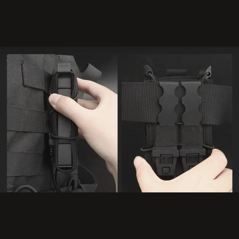 Bolsa magnética M4 individual tipo tigre |   Revistero 5.56 compatible con MOLLE de liberación rápida |   Para uso de caza - imagen 4