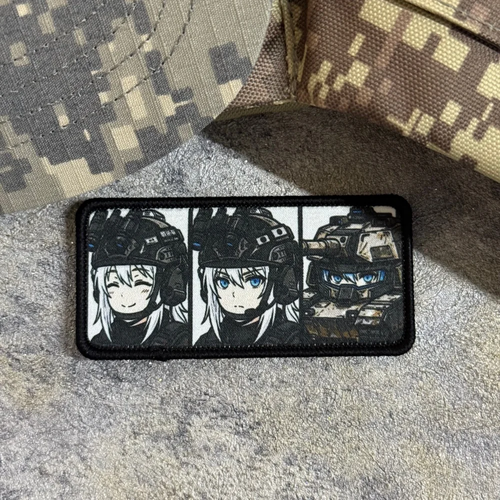 Parche táctico anime mujer brazalete militar con velcro - imagen 5