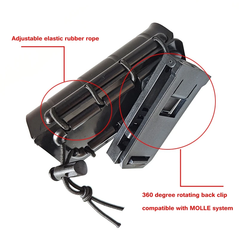 Bolsa de pulverización táctica giratoria de 360 grados, bolsa de pulverización para exteriores, Clips Molle para chaleco, cinturón de servicio, funda telescópica - imagen 2