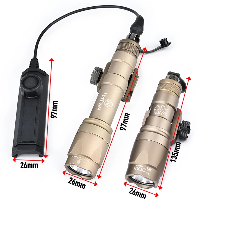 WADSN-linterna de explorador M300M600 SF, interruptor de doble función, luz blanca LED táctica constante en CS, lámpara de antorcha de juego de guerra para caza - imagen 5