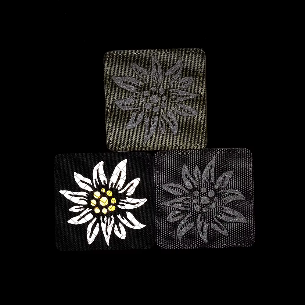 Edelweiss Parche táctico moral reflectante con grabado láser - imagen 2