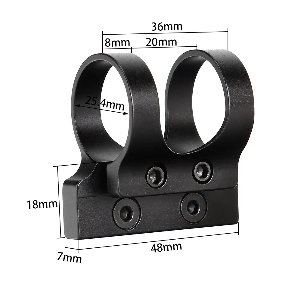Base de liberación táctica, soporte de montaje de anillo de riel Keymod de Metal, 1 pulgada, 25,4mm de diámetro, ligero para linterna de caza M300 M600 - imagen 2