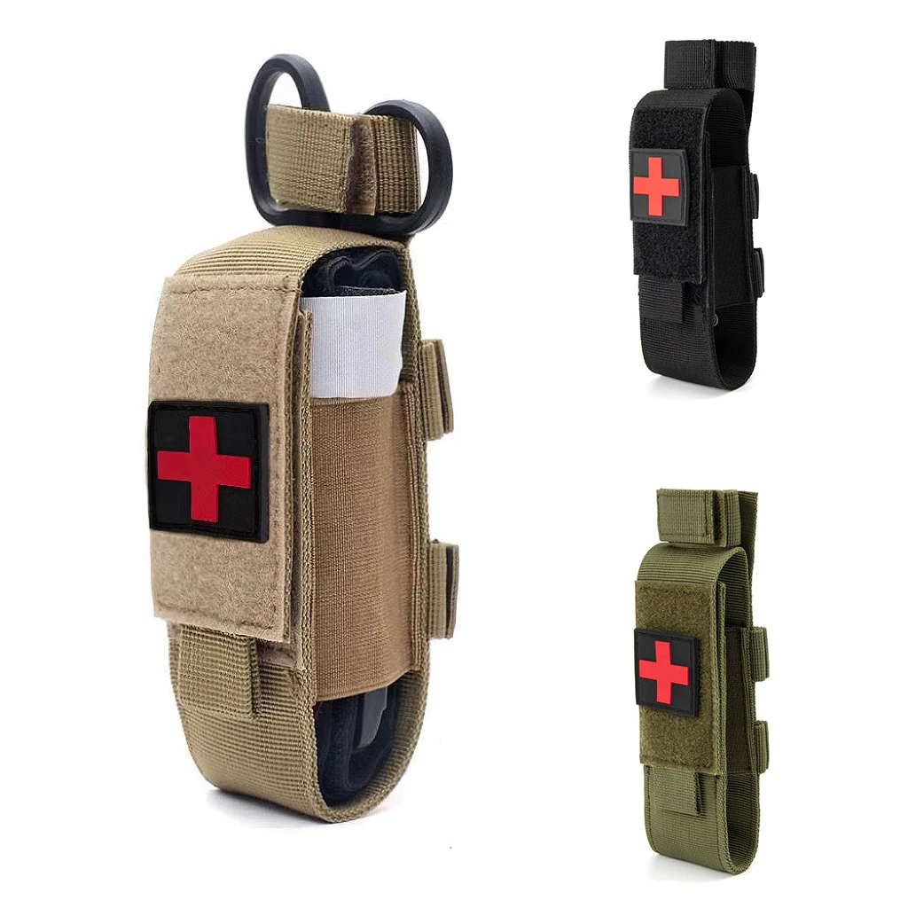 Torniquete de emergencia para exteriores, bolsa de torniquete de primeros auxilios táctica de nailon para gatos, funda para cuchillo de caza al aire libre, paquetes de tijera médica - imagen 2