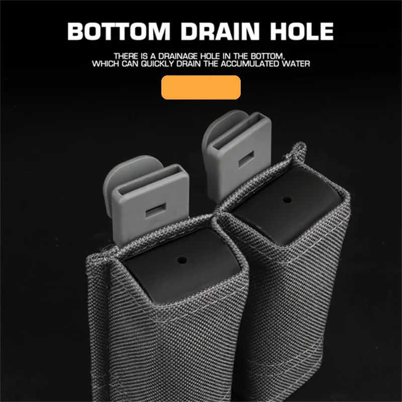 Bolsa táctica rápida de 9mm con doble Mag para caza al aire libre, accesorios para sistema Molle, riñonera, equipo, nuevo almacenamiento de extracción rápida - imagen 4