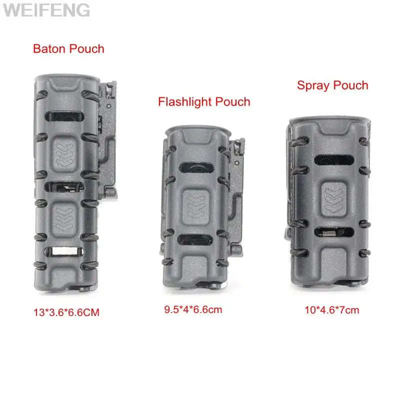 Bolsa táctica para pulverización, soporte para linterna, funda para bastón con Clip de cinturón de rotación, estuche para herramientas de autodefensa de policía militar - imagen 5