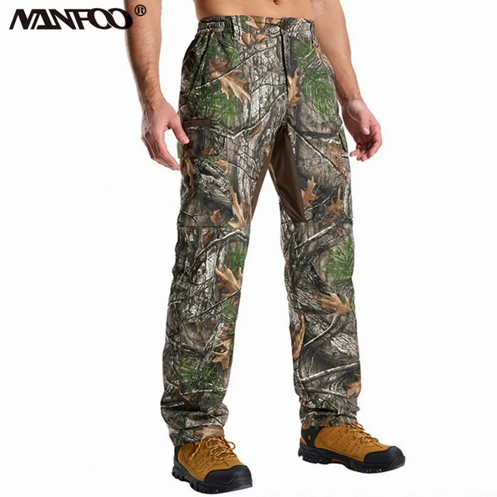 Deportes al aire libre camuflaje biónico caza pesca Ful pantalones multibolsillos transpirables senderismo escalada pantalones Cargo para hombres - imagen 2