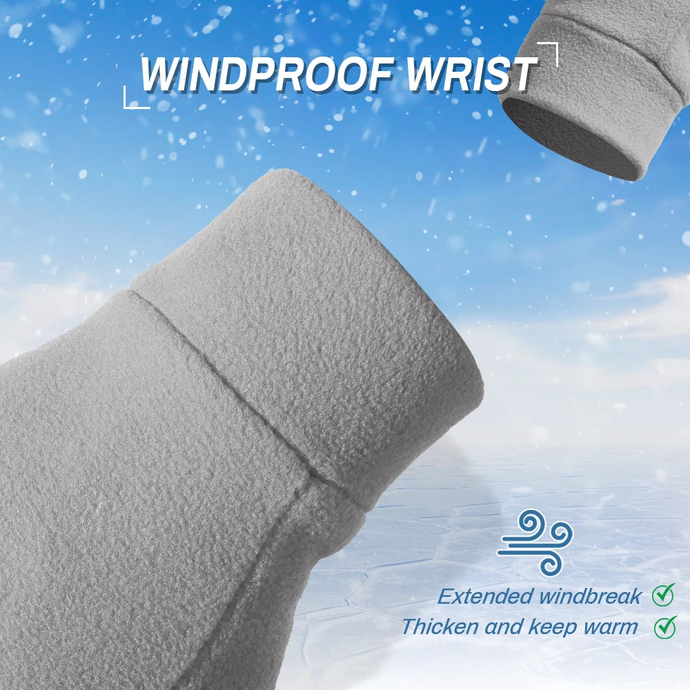 Guantes de dedo completo para hombre y mujer, manoplas cálidas de invierno para exteriores, deportes, ciclismo, caza, senderismo, entrenamiento en el gimnasio, guantes de lana para pesca, Snowboard y esquí - imagen 4