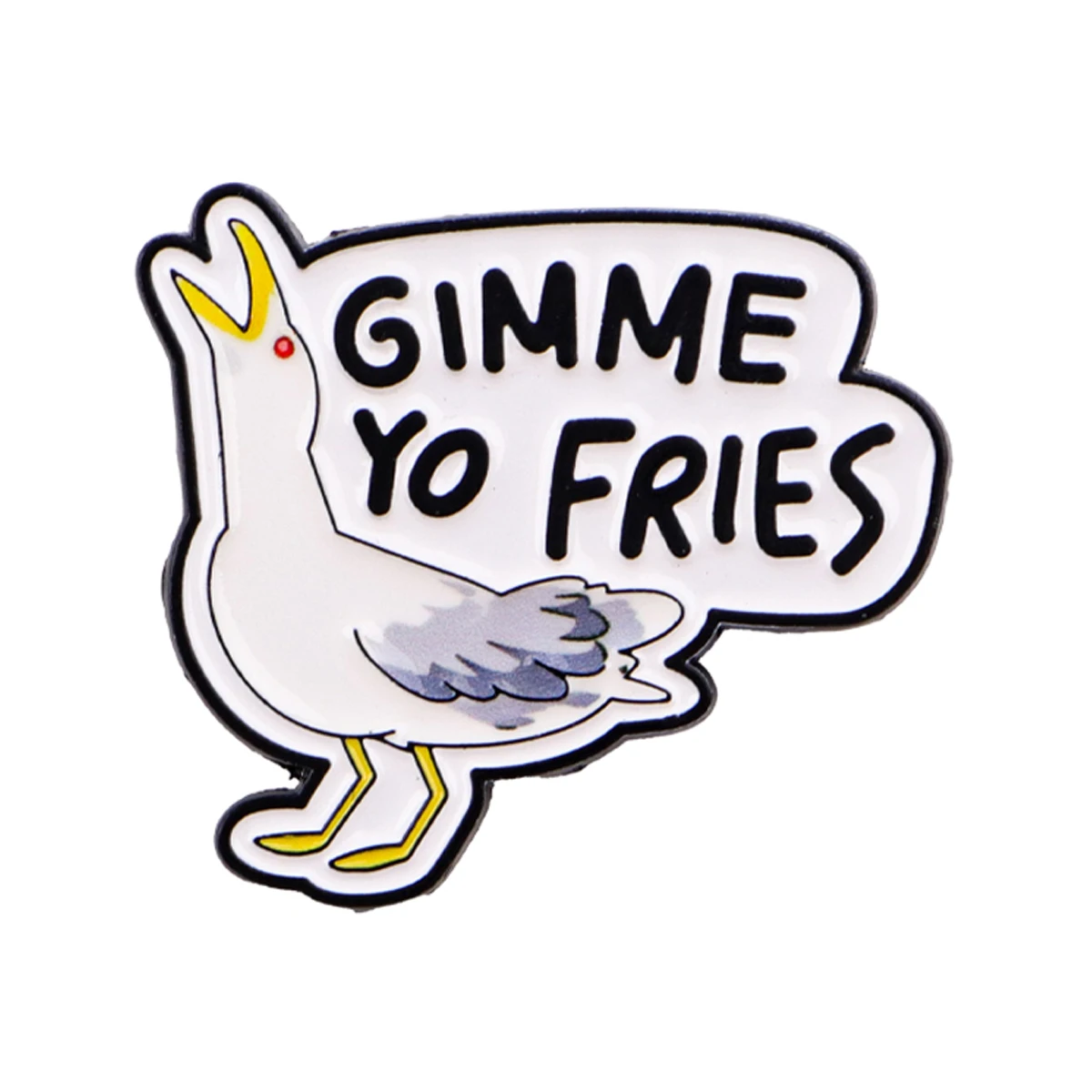 Pin esmaltado gaviota divertido – Broche para mochila y complementos - imagen 5
