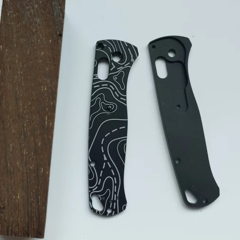 Línea de camuflaje, cuchillo de oxidación, básculas con mango de aluminio para cuchillos Bugout 535, agarre, accesorios para hacer bricolaje - imagen 5