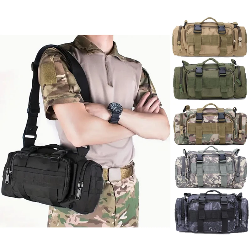 Riñonera táctica para exteriores, mochila para caza, bolsa de pecho para acampar, senderismo, ciclismo, riñonera para cinturón de cadera, bolsa de herramientas para manillar de cámara EDC - imagen 3