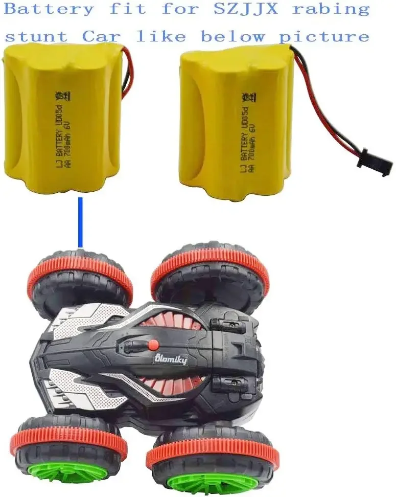 Batería recargable ni-cd AA de 6V, 700mAh, con cargador para coche acrobático RC y Q60 Q61 1/16, camión militar RC SL01 - imagen 5