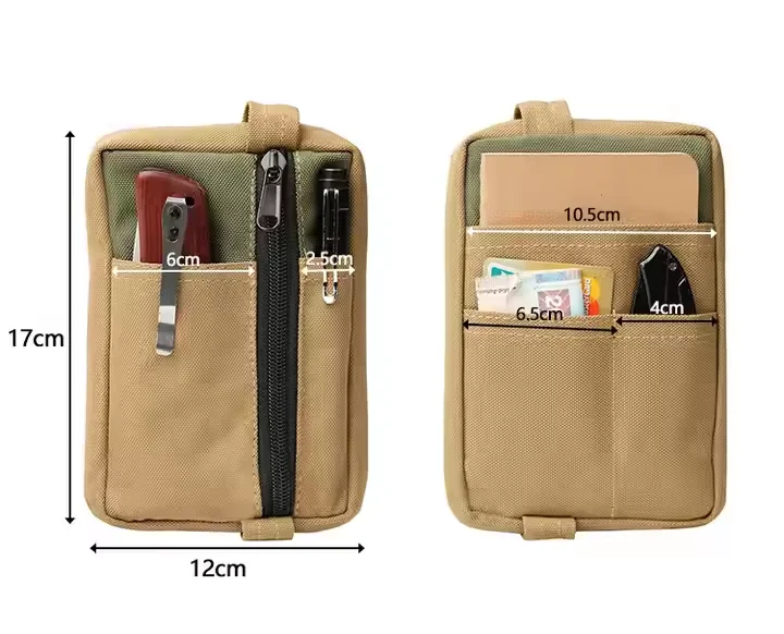 Mini bolsa de utilidad EDC portátil para exteriores, monedero pequeño táctico, bolsa de almacenamiento con múltiples bolsillos - imagen 4