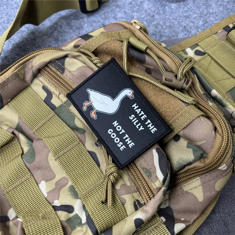 Parche táctico impreso lema militar con velcro para mochila outdoor