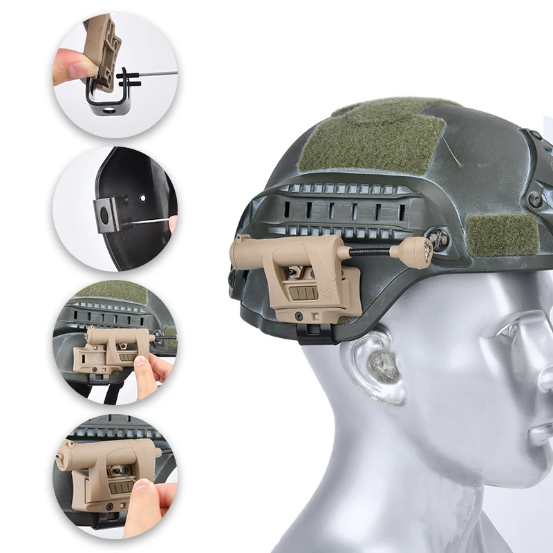 WADSN-luz táctica MPLS CHARGE FAST para casco, 4 modos, rojo, verde, blanco, LED IR, lámpara de señal de caza, faro militar para exteriores - imagen 4