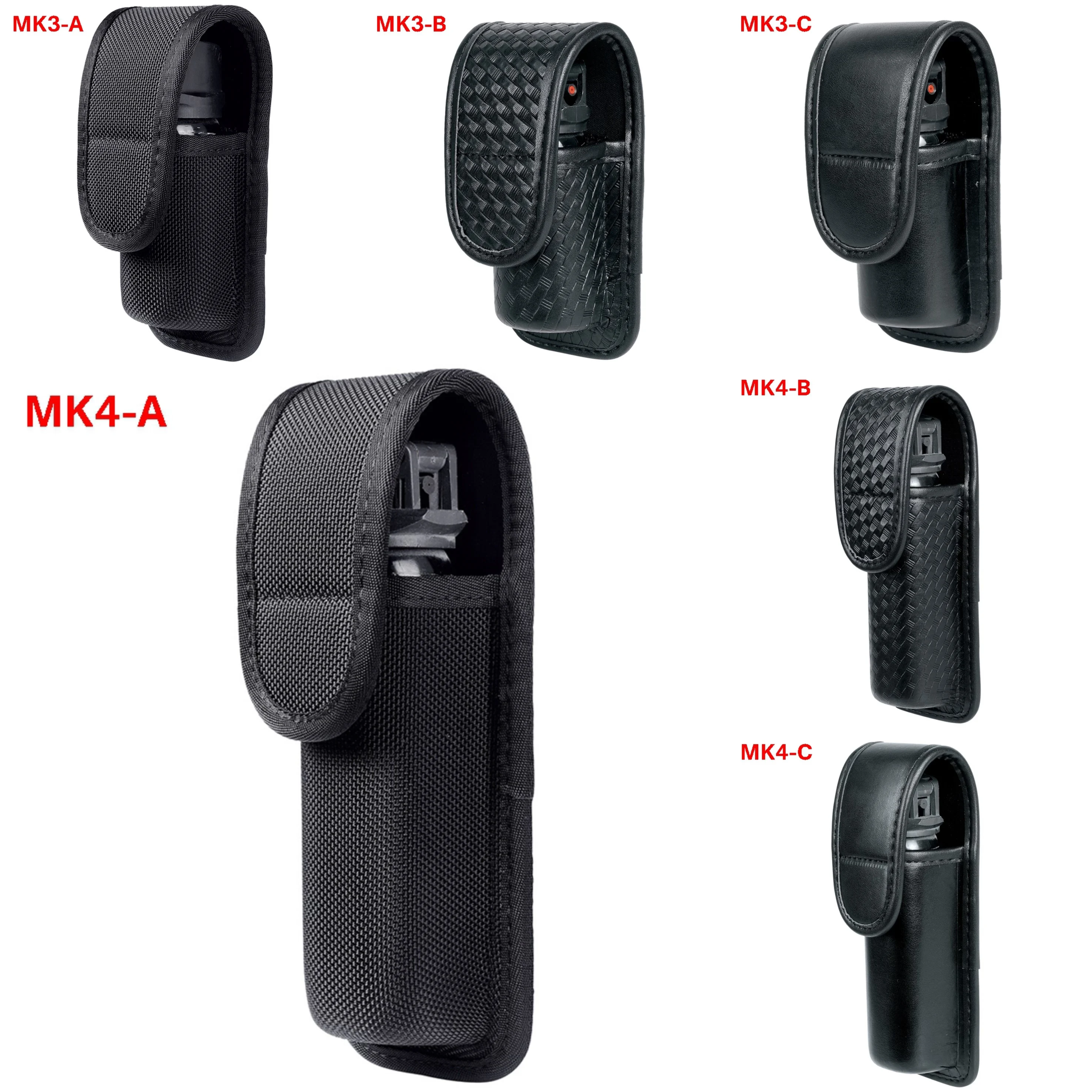 Funda táctica nailon para spray OC y linterna de cinturón