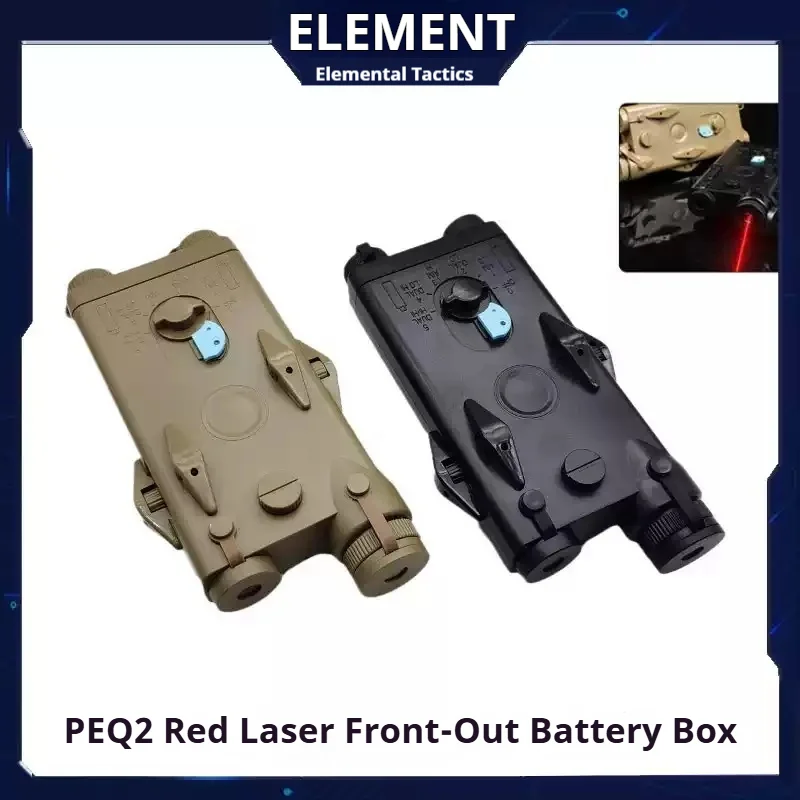 Element PEQ2 Diseño láser rojo Función láser táctica PEQ-2 Caja de batería de contorno frontal Material de nailon de riel de 20 mm