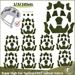 1/5/10/juegos casco táctico pegatina mágica Velcros FAST Airsoft casco acolchado pegatinas cinta Universal accesorios para casco