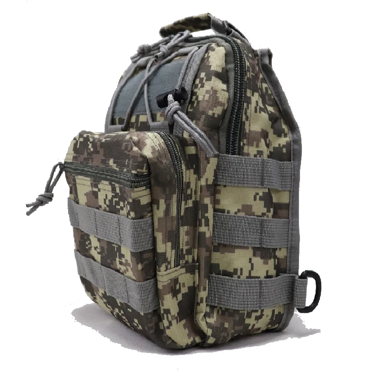 Bolsa táctica de pecho camuflaje Oxford para hombre, aire libre