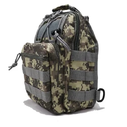 Bolsa táctica de pecho camuflaje Oxford para hombre, aire libre