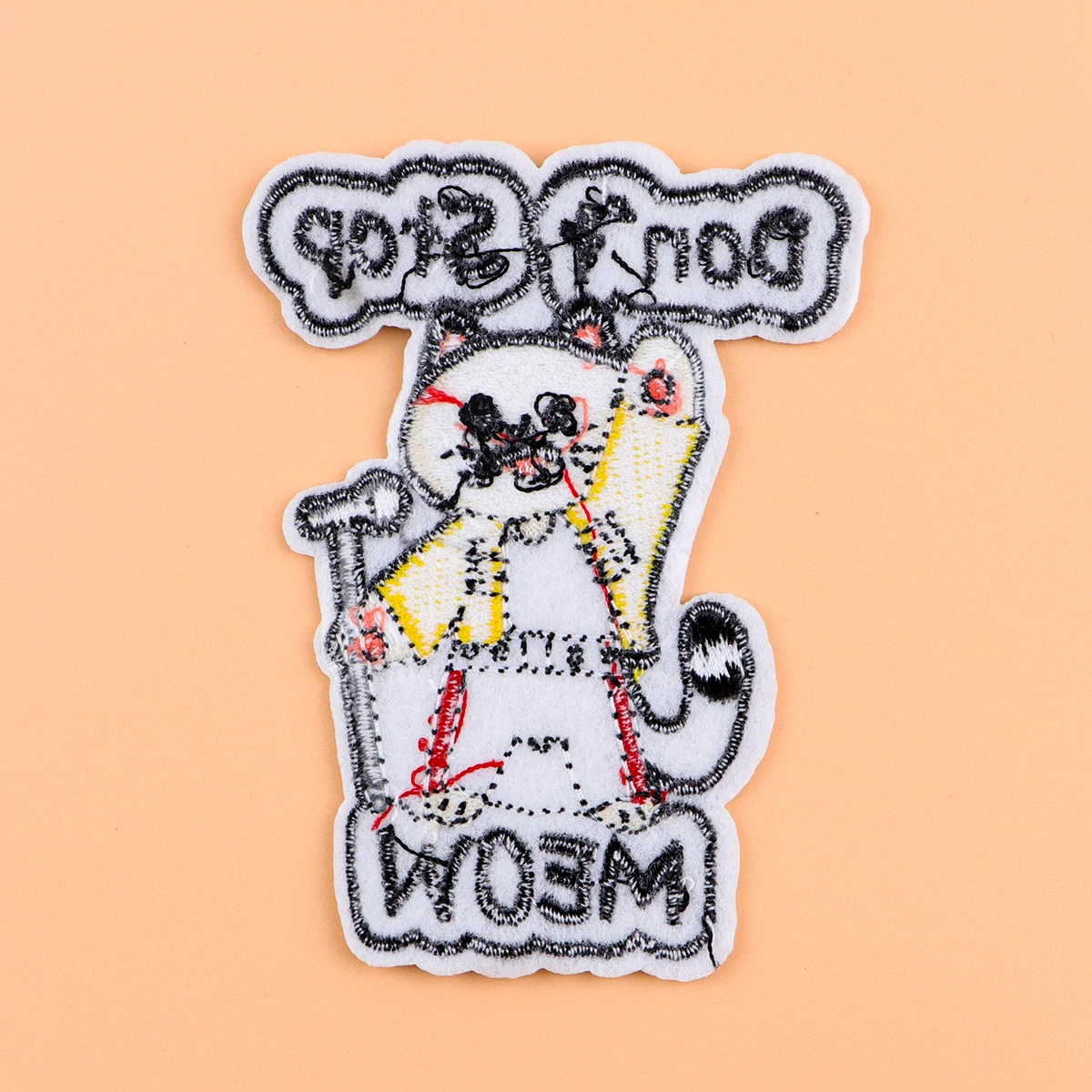 Parche para planchar con forma de gato para ropa, parche bordado de cantante a la moda, accesorios para ropa, pegatinas de costura - imagen 4