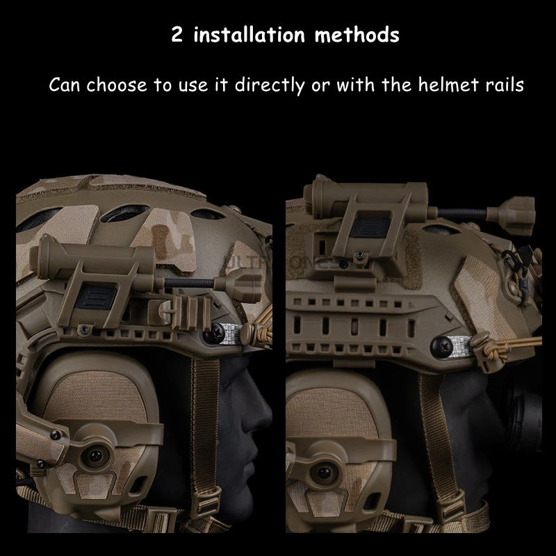 Cascos tácticos linterna LED estroboscópica caza tiro casco Airsoft luz rojo/verde/azul/blanco/modos IR lámpara de casco CS 4th - imagen 5