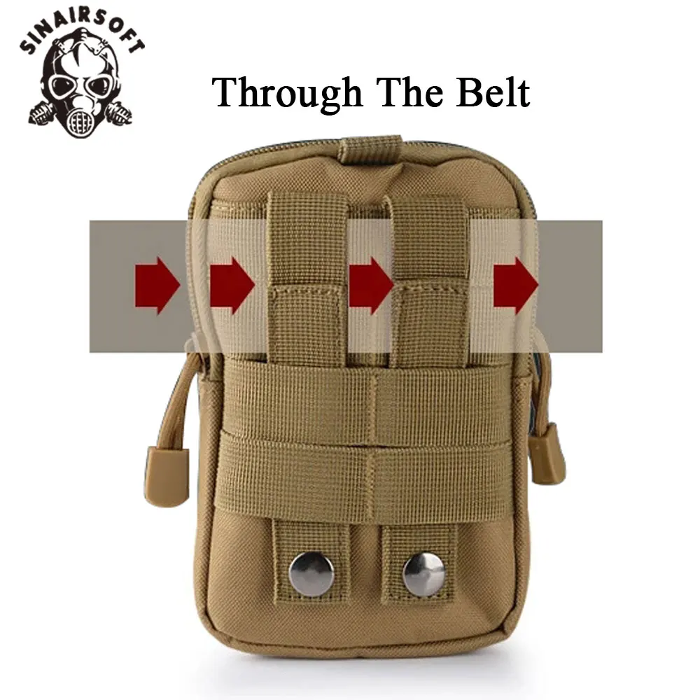 Bolsa táctica Molle para caza, riñonera con cinturón, paquete táctico militar, funda con bolsillo, bolsa deportiva de camuflaje para Iphone - imagen 4