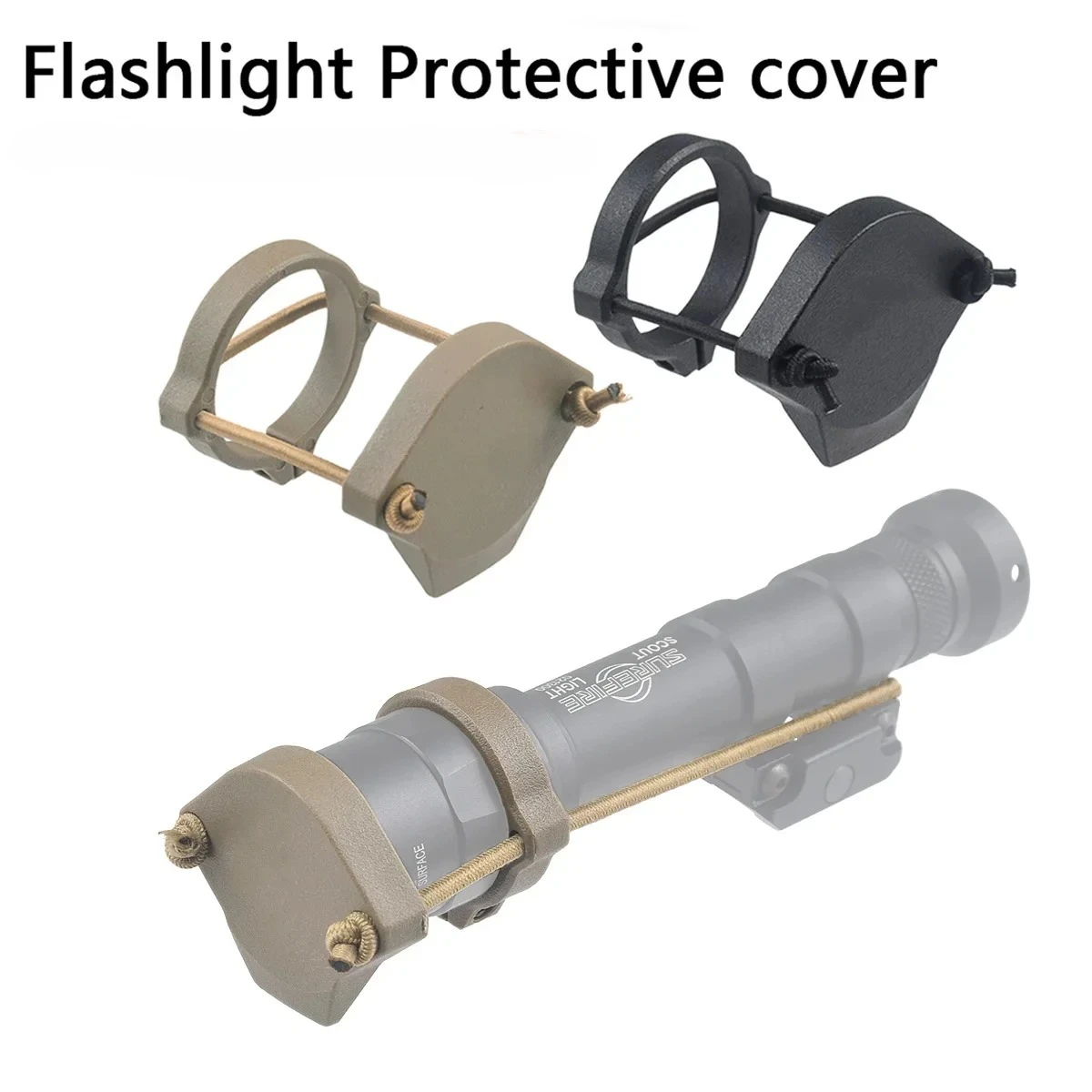 Luz de armas Surefire Scout, linterna de caza, cubierta protectora de lente táctica M300 M600, cubierta protectora de tapa de lente frontal - imagen 5