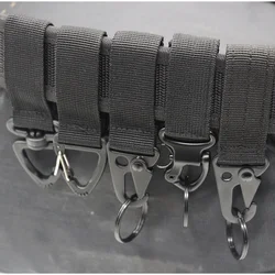 Llavero táctico MOLLE con clip para cinturón y mochila