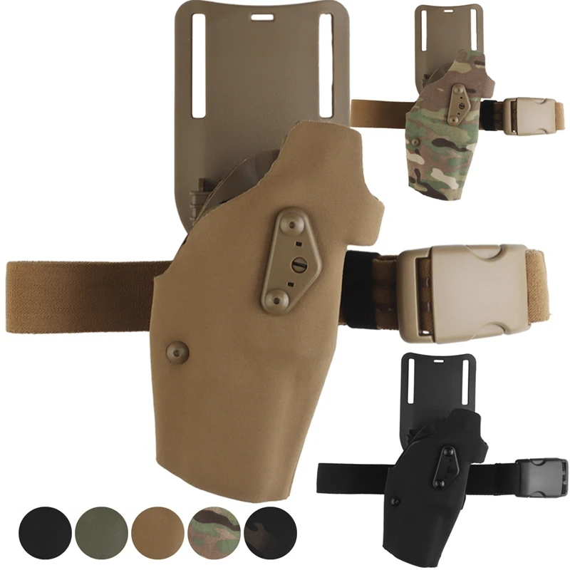 Funda para pistola Gl17 Drop Leg, sistema de bloqueo rápido QLS19 22, correa para el muslo, cinturón táctico, funda para pistola, soporte para pistola