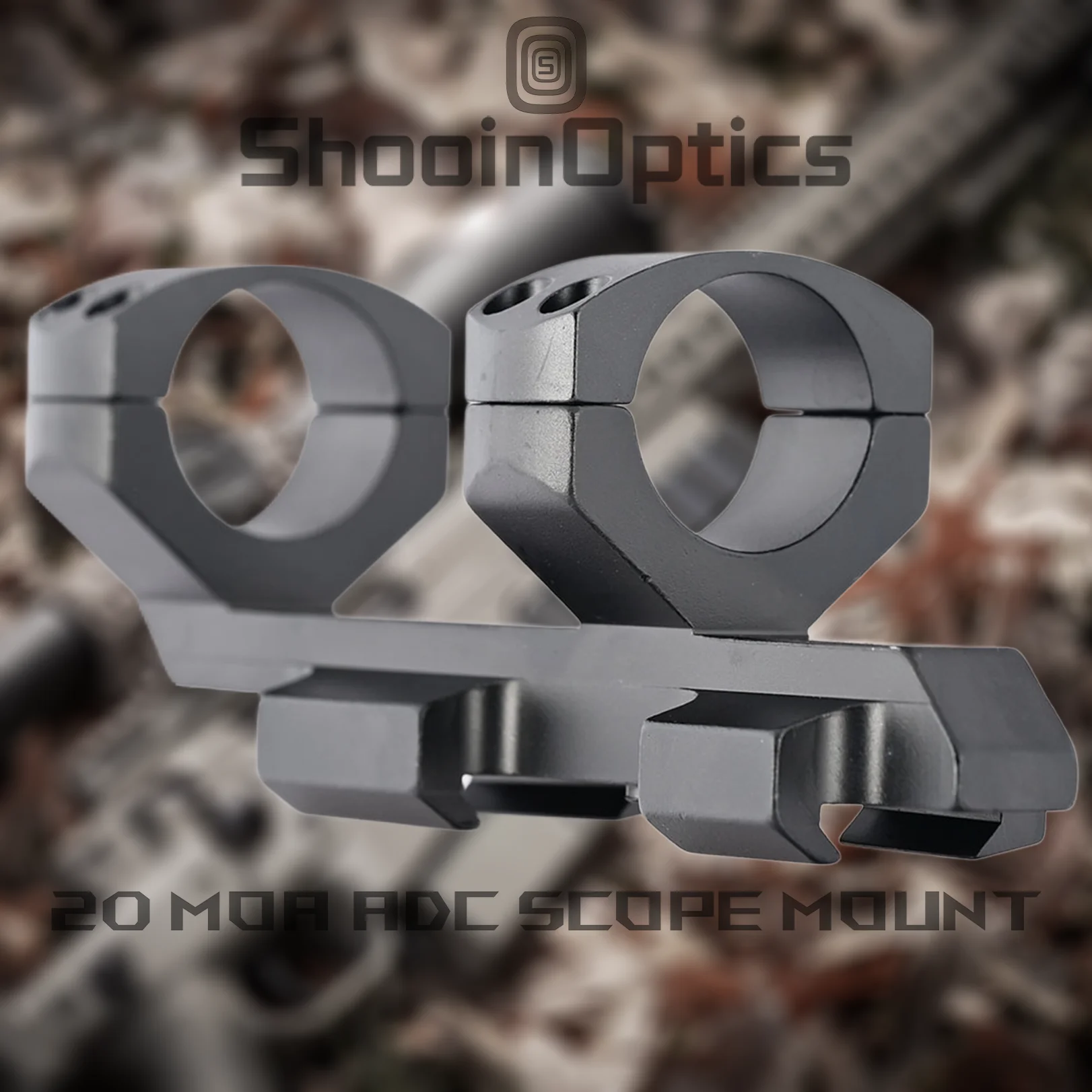 Shooin Optics 20 MOA Soporte en carril Picatinny con compensación directa en voladizo de 30 mm en ángulo - imagen 4