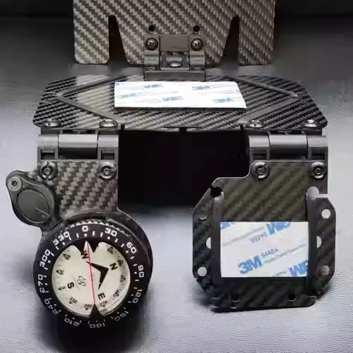 Chaleco táctico tablero de fibra de carbono soporte para teléfono móvil, sistema de placa de módulo de navegación multifuncional con brújula - imagen 2