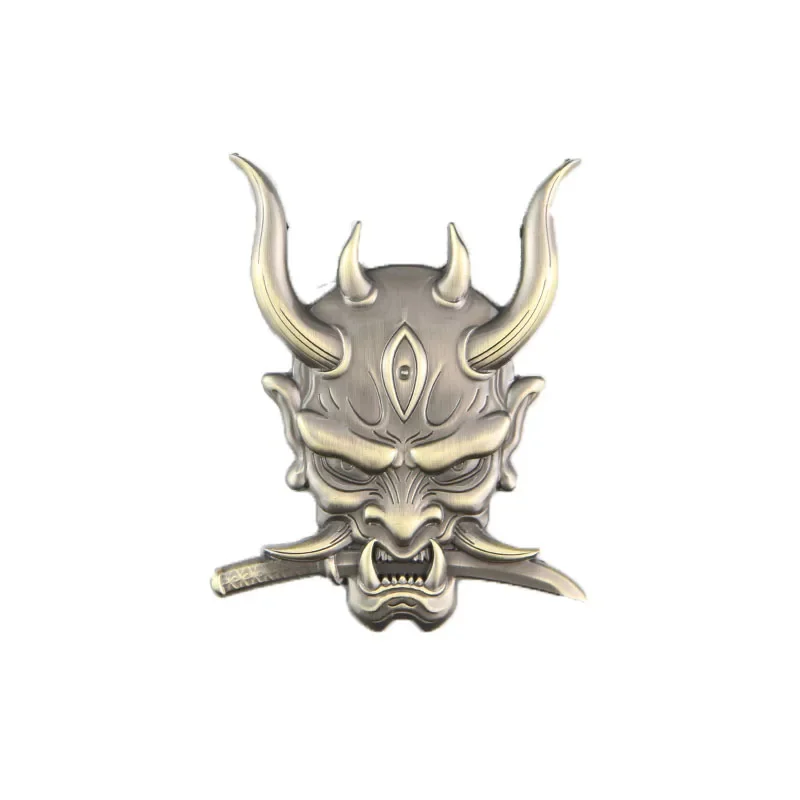 Ghost Warrior japonés Prajna esqueleto gancho y bucle brazalete 3D Metal moral insignia mochila sombreros parches de decoración - imagen 5