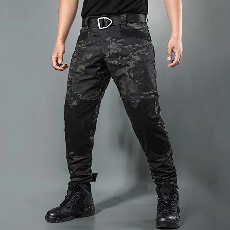 Pantalones tácticos de camuflaje para caza, ropa de carga reforzada con rodilla, Airsoft, duradero, envío directo, Primavera, calidad - imagen 3