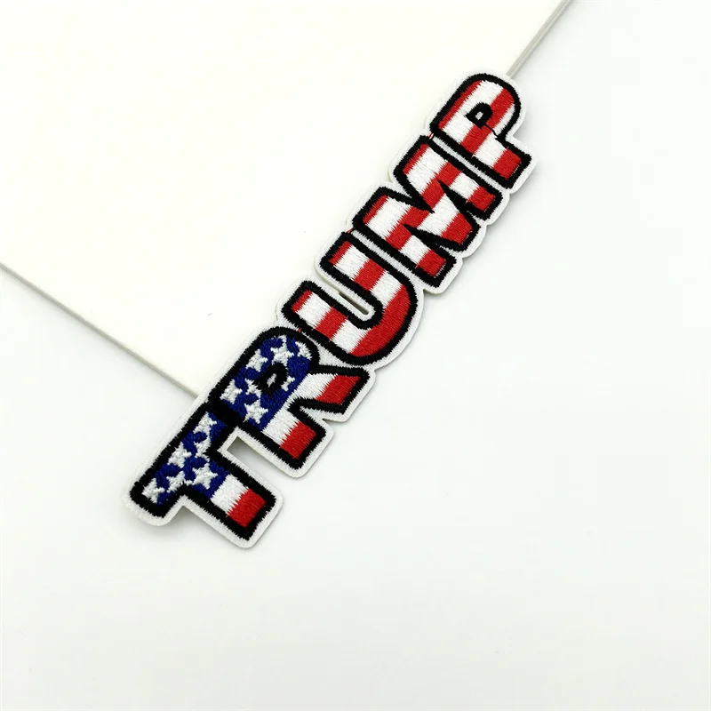 Parche bordado Trump 2024 para ropa, parche para planchar, apliques, decoración DIY para pantalones vaqueros, chaquetas, ropa, bolsos y sombreros - imagen 4