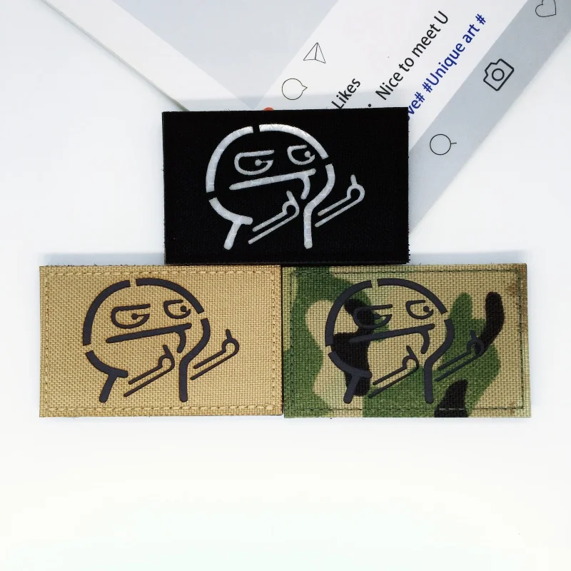 Parches tácticos infrarrojos IR, parches morales reflectantes en mochila, chaleco, ropa, insignias para exteriores, gancho y bucle, 1 ud. - imagen 3