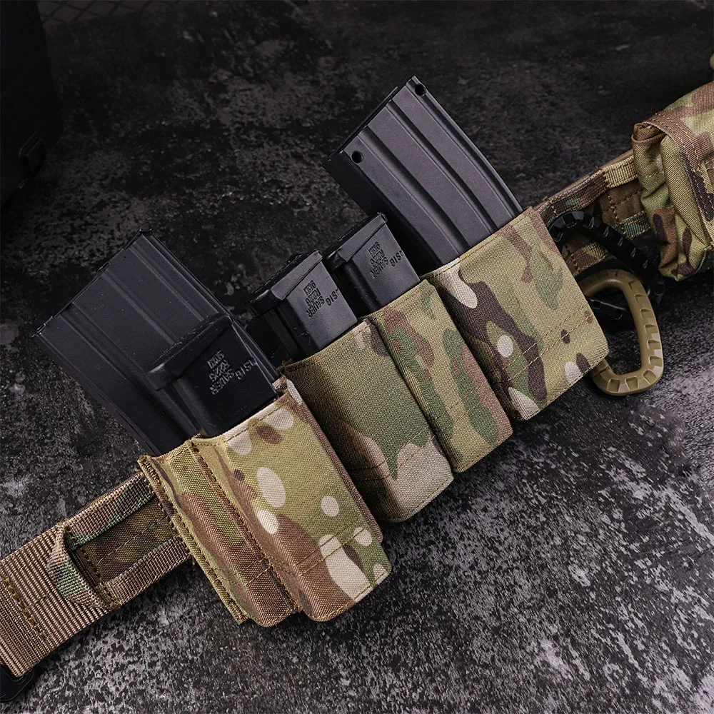 KRYDEX-bolsa táctica doble Mag M4 M16 MP5 MP7 5,56 9mm, bolsa para revistas con inserto Kydex para cinturón de caza, accesorios para chaleco - imagen 4