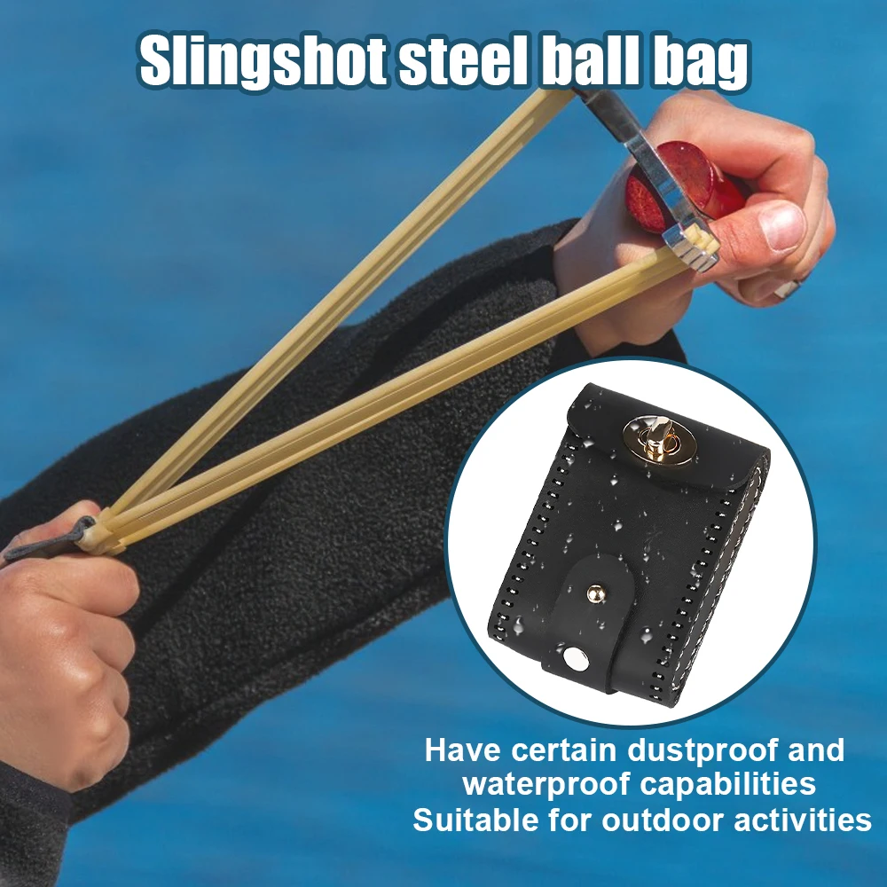 Bolsa de bolas de acero para tirachinas, bolsa táctica para munición, soporte de almacenamiento magnético con Clip de Metal giratorio, bolsa de tiro al aire libre - imagen 5