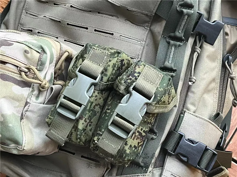 Molle Utility Edc riñonera táctica de doble granada, bolsa para cinturón, bolsa de caza para deportes al aire libre, bolsillo para herramientas, EMR ruso - imagen 3