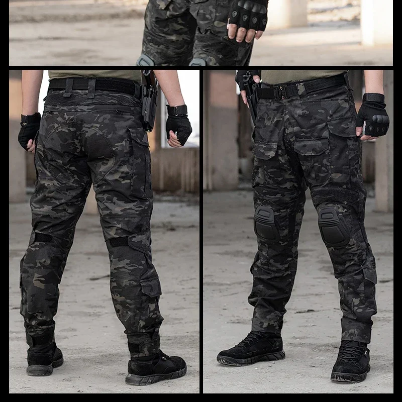 HAN WILD versión mejorada G3 pantalones de combate + almohadillas pantalones de senderismo Camo Safari Airsoft pantalones tácticos ropa de caza - imagen 5