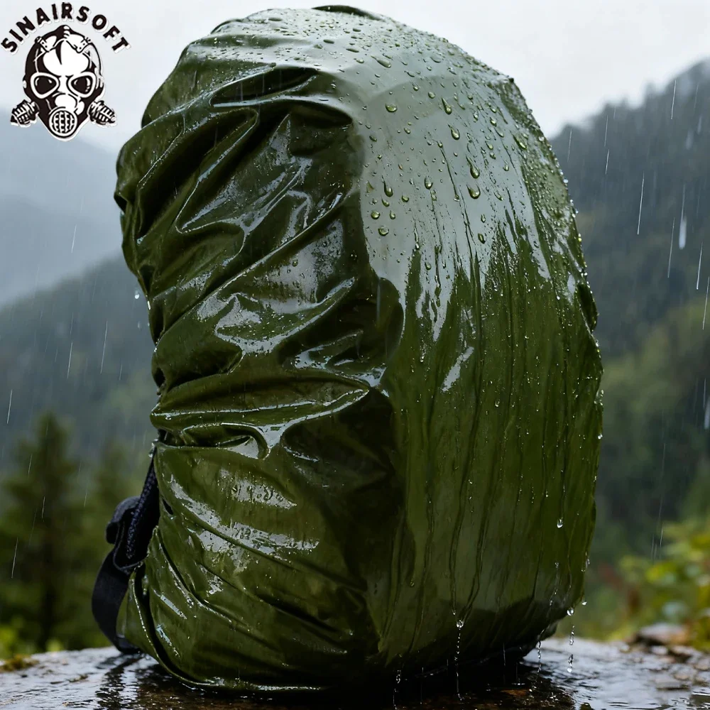 SINAIRSOFT-mochila táctica impermeable, cubierta para la lluvia, Protector de maletero ultraligero portátil, bolso de hombro a prueba de polvo de 40-45L para exteriores
