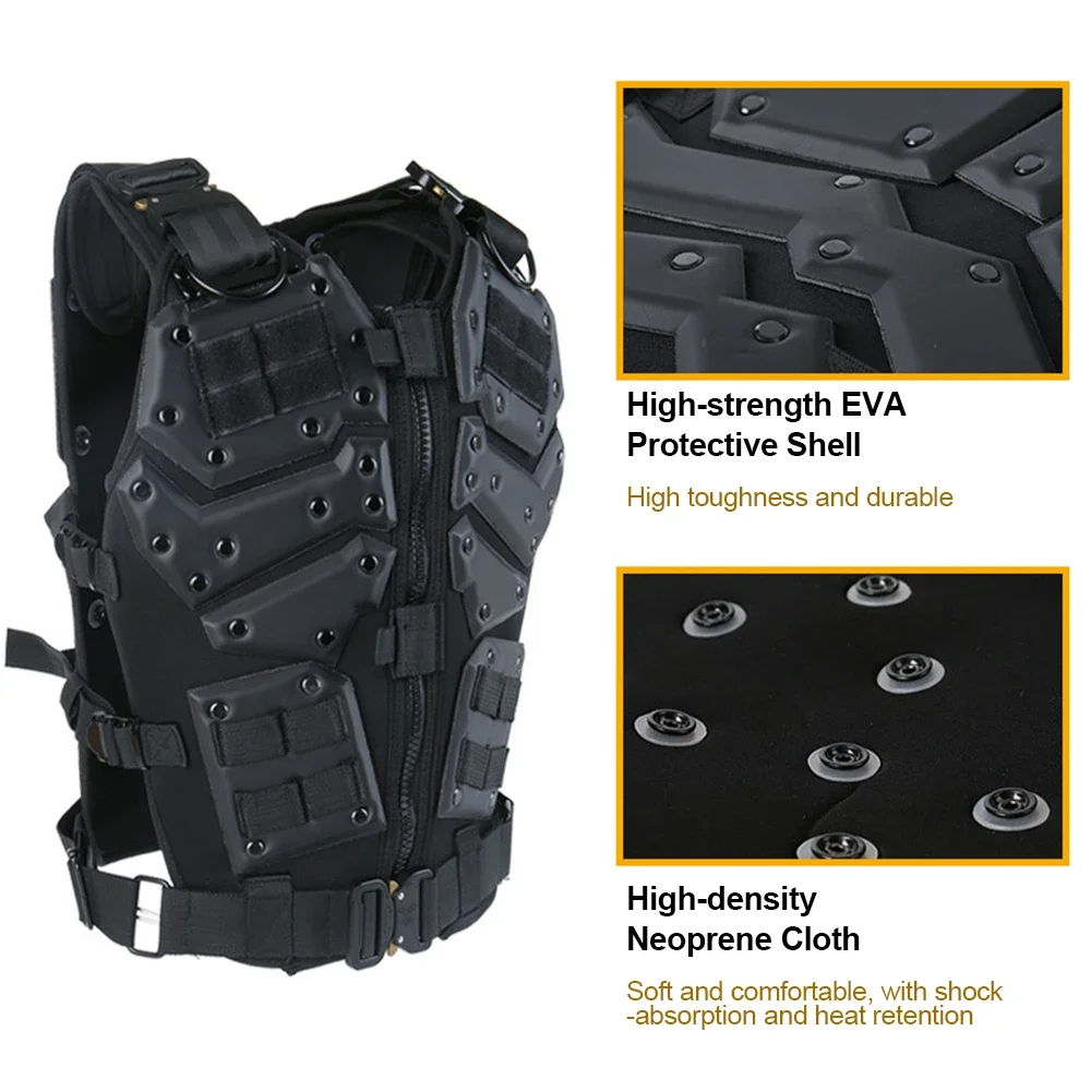 Chaleco Molle de combate ajustable, chaleco de Paintball Airsoft, armadura, portador de placa de caza, accesorios Airsoft, juego de guerra del ejército de combate al aire libre - imagen 5