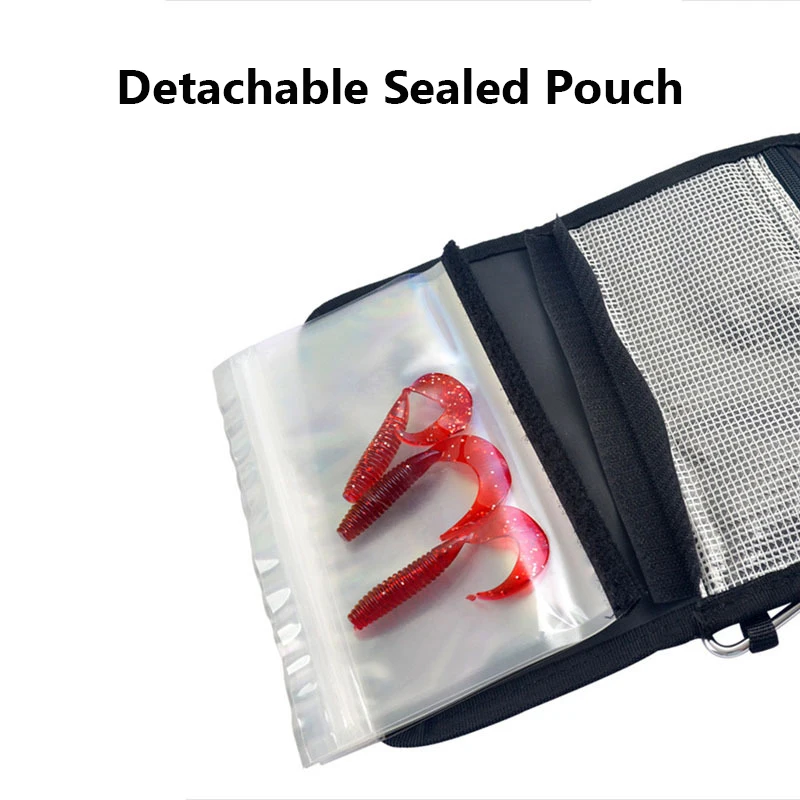 Bolsa de almacenamiento de Señuelos de Pesca, bolsa de transporte de cebos blandos, carpeta de aparejos de pesca, estuche organizador, bolsas Ziplock transparentes extraíbles - imagen 2